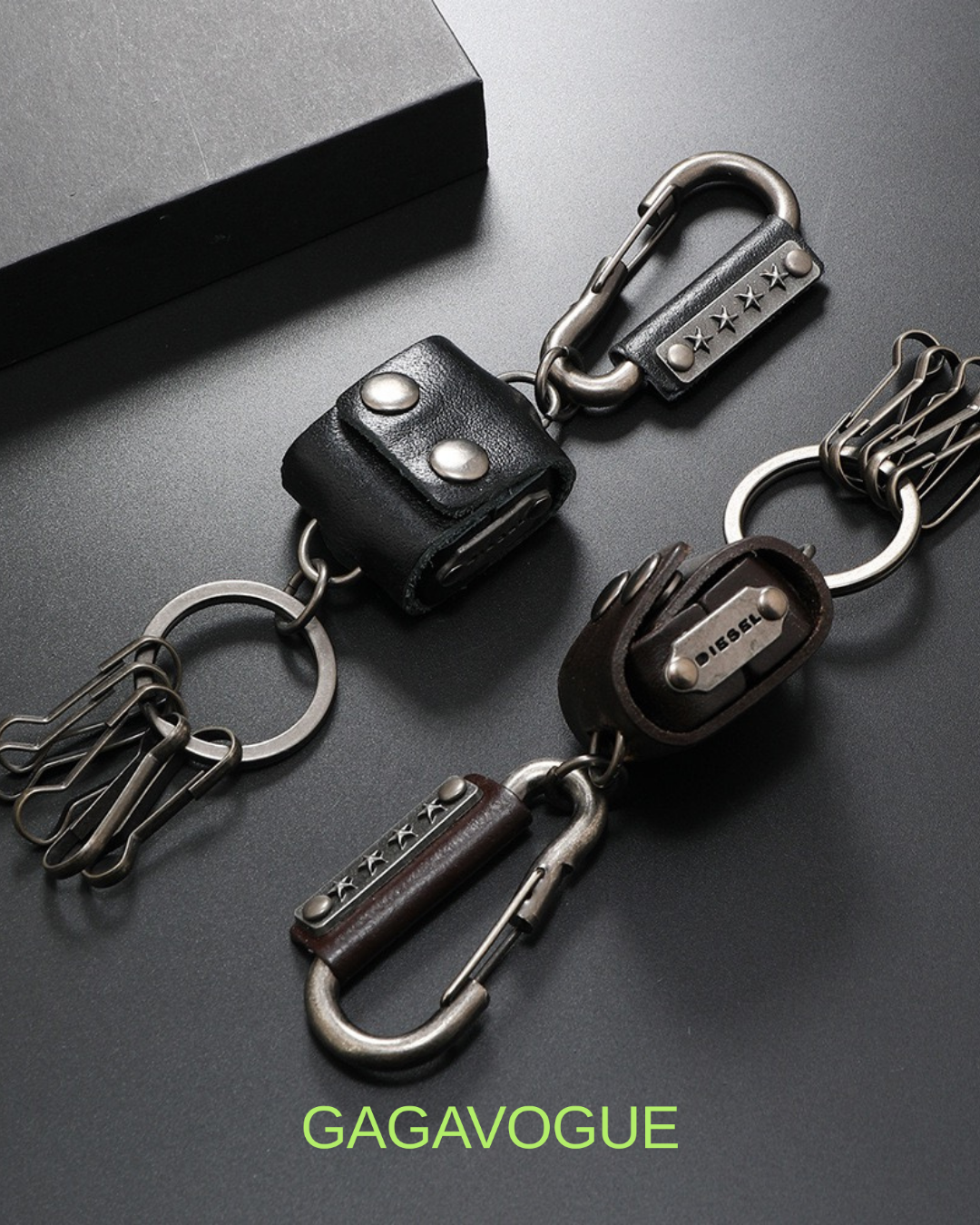 GAGAVOGUE DICE LEATHER KEYCHAIN