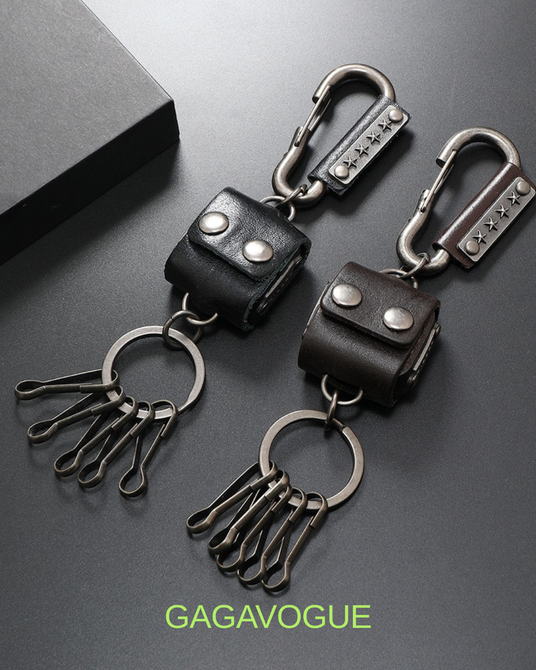 GAGAVOGUE DICE LEATHER KEYCHAIN