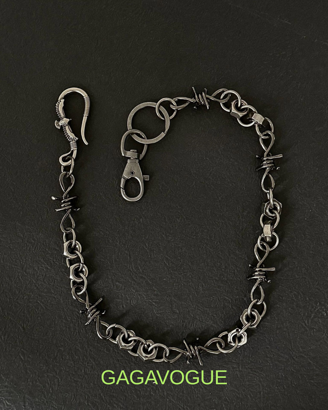 GAGAVOGUE BARBED WIRE CHAIN WALLET KEYCHAIN