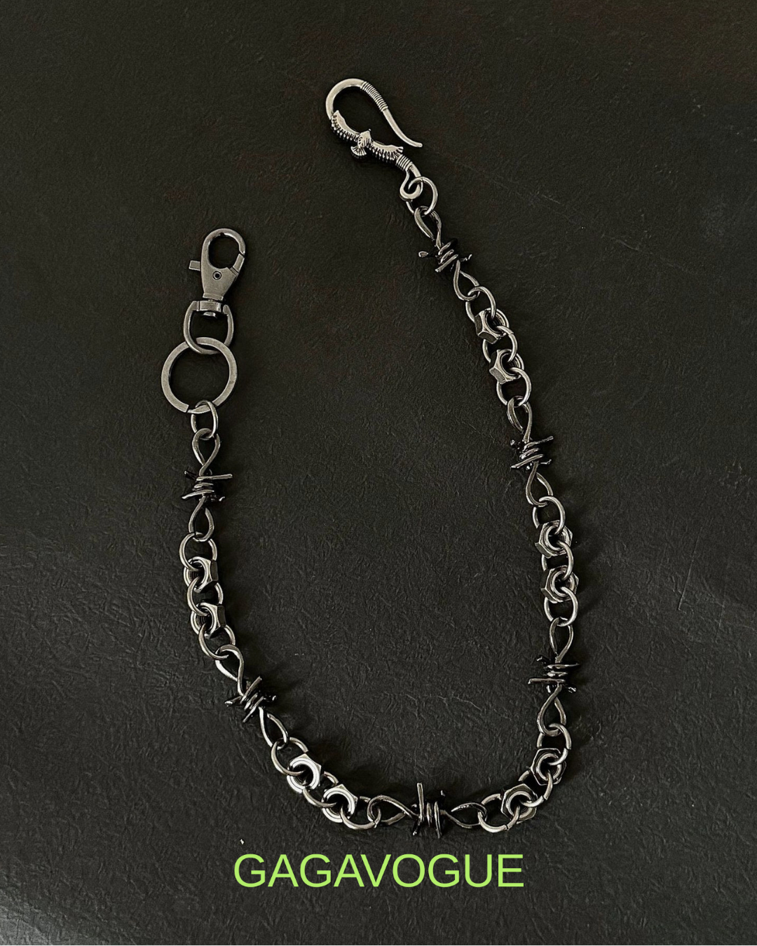 GAGAVOGUE BARBED WIRE CHAIN WALLET KEYCHAIN