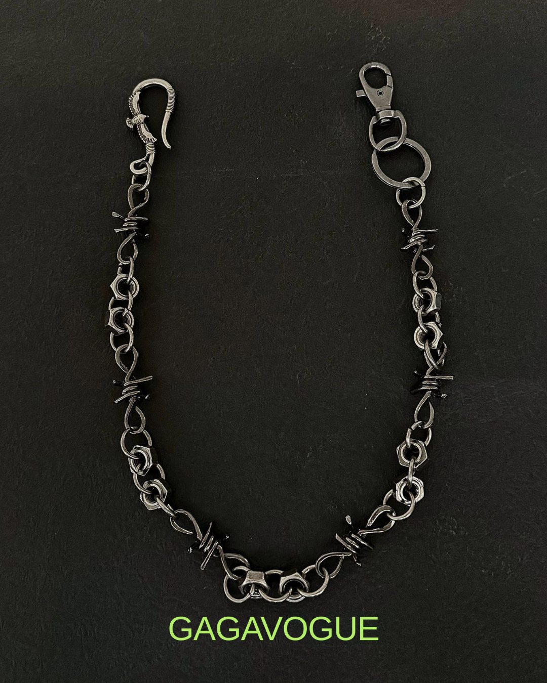GAGAVOGUE BARBED WIRE CHAIN WALLET KEYCHAIN