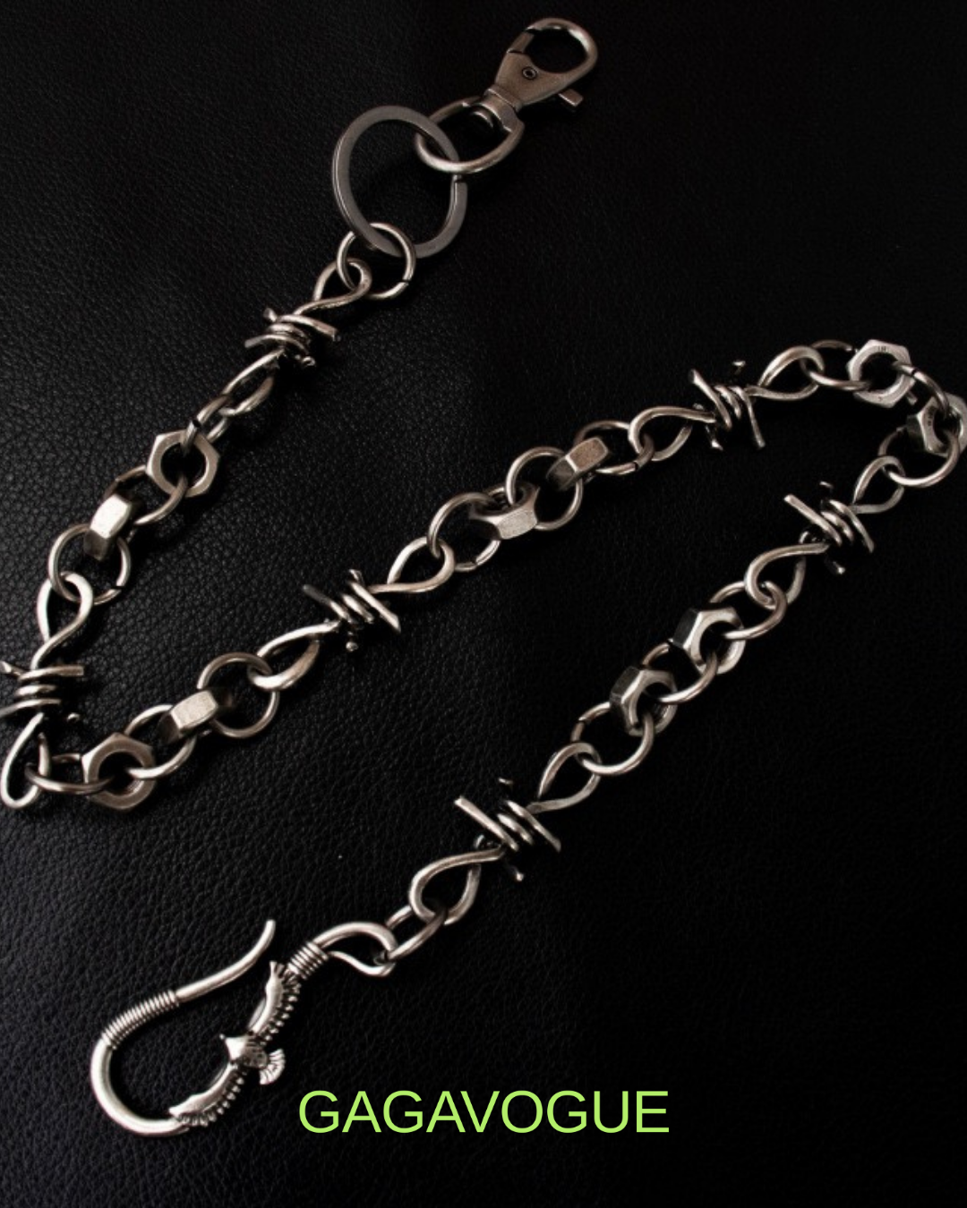 GAGAVOGUE BARBED WIRE CHAIN WALLET KEYCHAIN