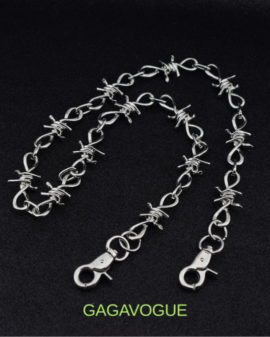 GAGAVOGUE BARBED LOOP SPIKE CHAIN