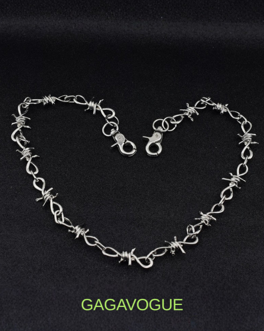 GAGAVOGUE BARBED LOOP SPIKE CHAIN