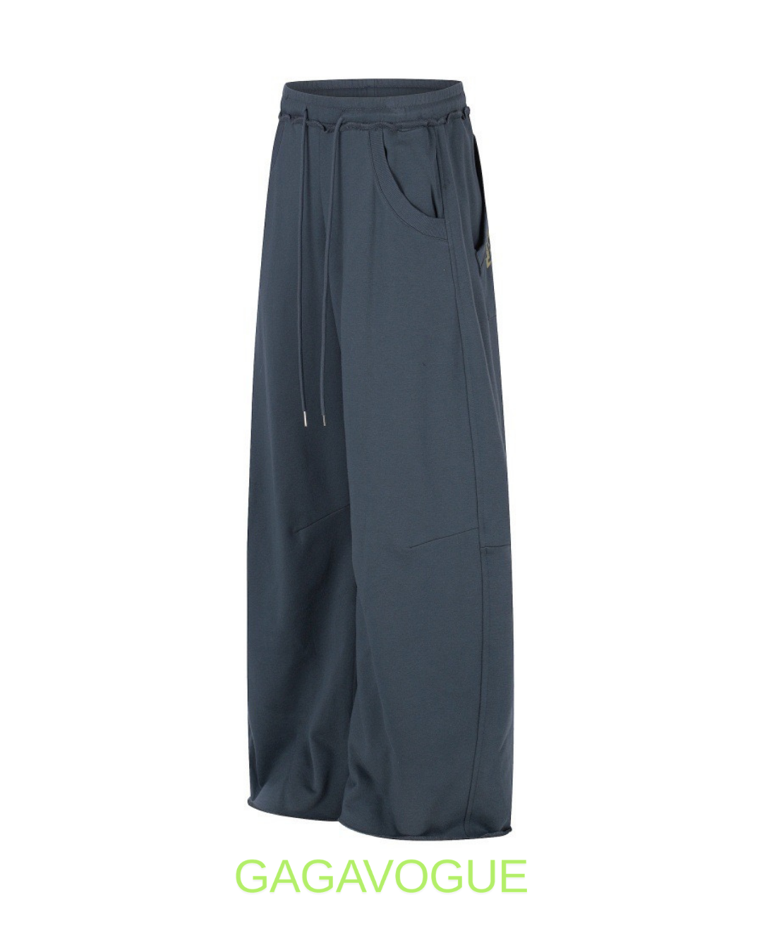 GAGAVOGUE RETRO EMBROIDERED WIDE LEG SWEATPANTS