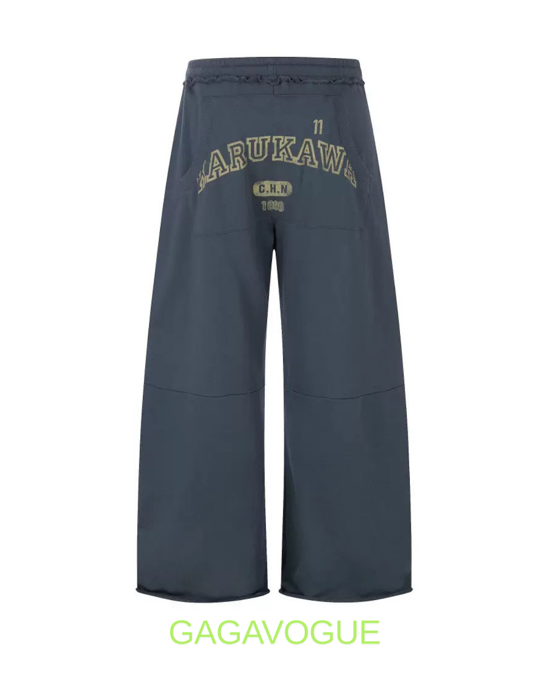 GAGAVOGUE RETRO EMBROIDERED WIDE LEG SWEATPANTS