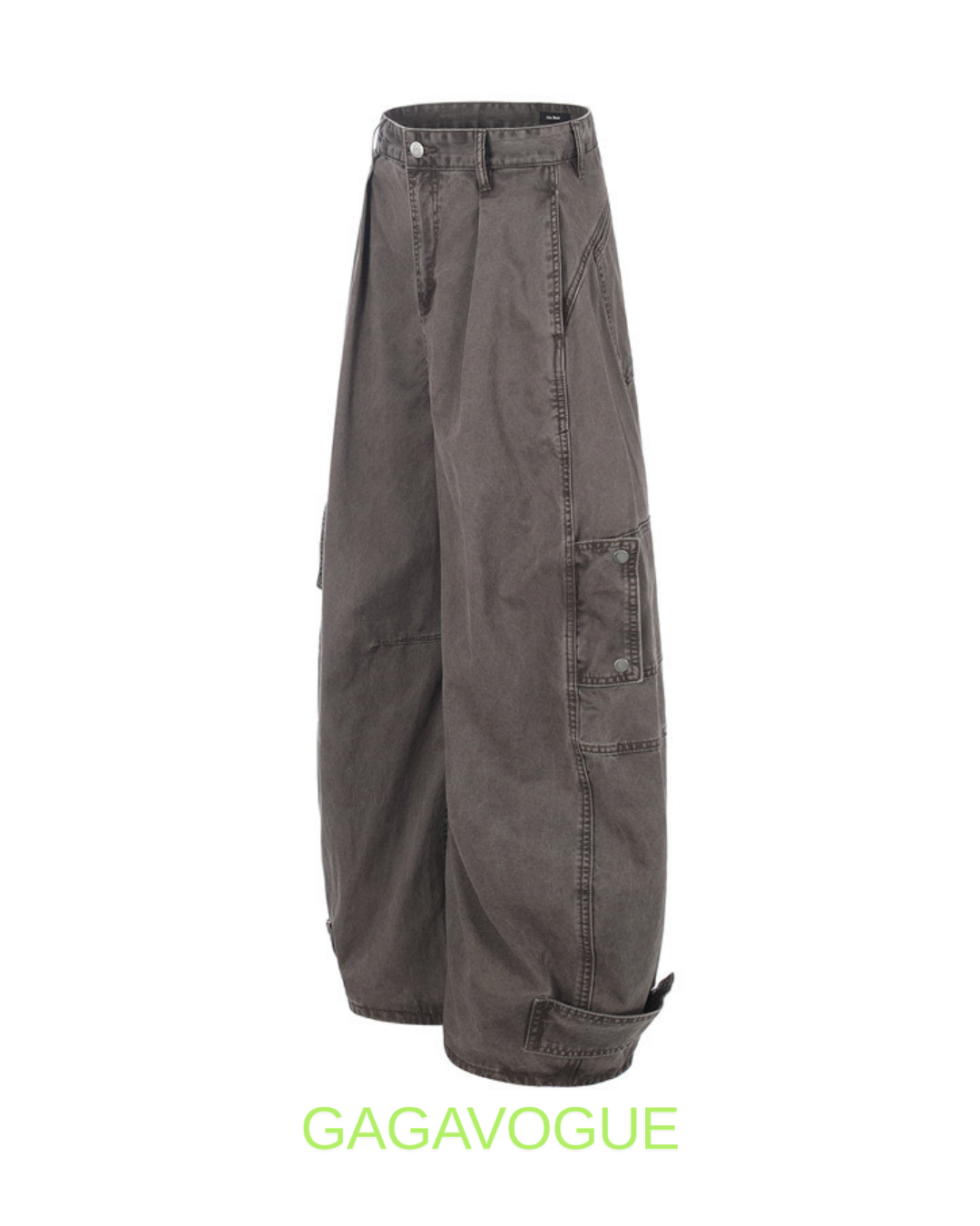GAGAVOGUE VINTAGE CURVED CARGO PANTS