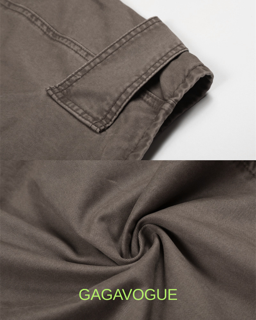 GAGAVOGUE VINTAGE CURVED CARGO PANTS