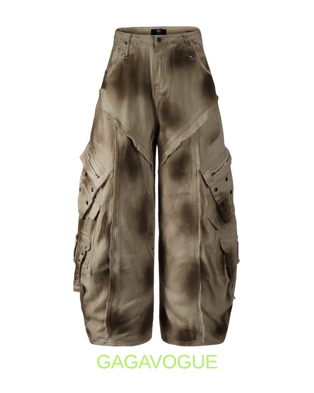 GAGAVOGUE VINTAGE UTILITY WIDE CARGO PANTS