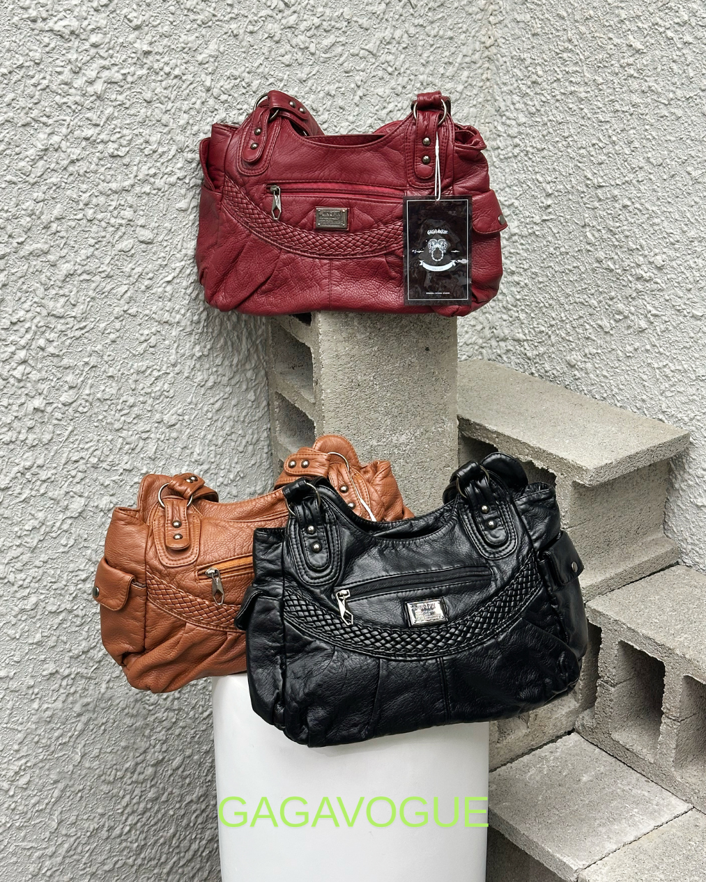 GAGAVOGUE VINTAGE BRAID SHOULDER BAG
