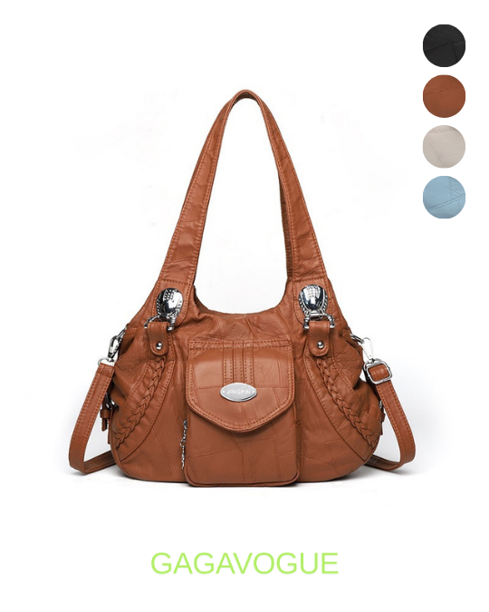 GAGAVOGUE VINTAGE BRAID POCKET SHOULDER BAG