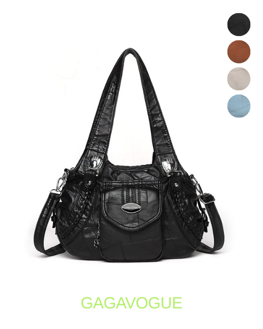GAGAVOGUE VINTAGE BRAID POCKET SHOULDER BAG