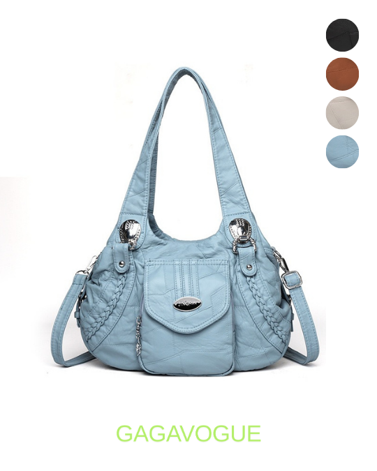 GAGAVOGUE VINTAGE BRAID POCKET SHOULDER BAG