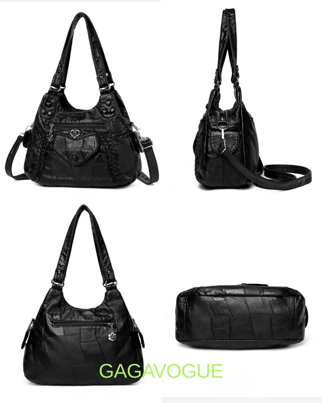GAGAVOGUE HEART POCKET SHOULDER BAG