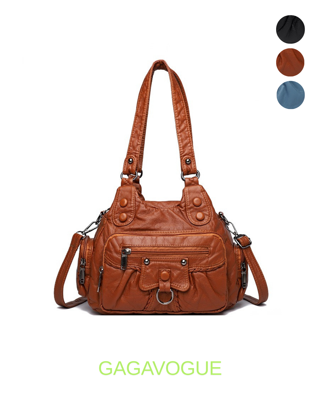 GAGAVOGUE UTILITY MULTI POCKET SHOULDER BAG
