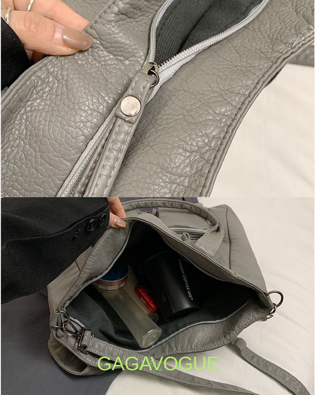GAGAVOGUE MULTI POCKET OVERSIZED TOTE BAG