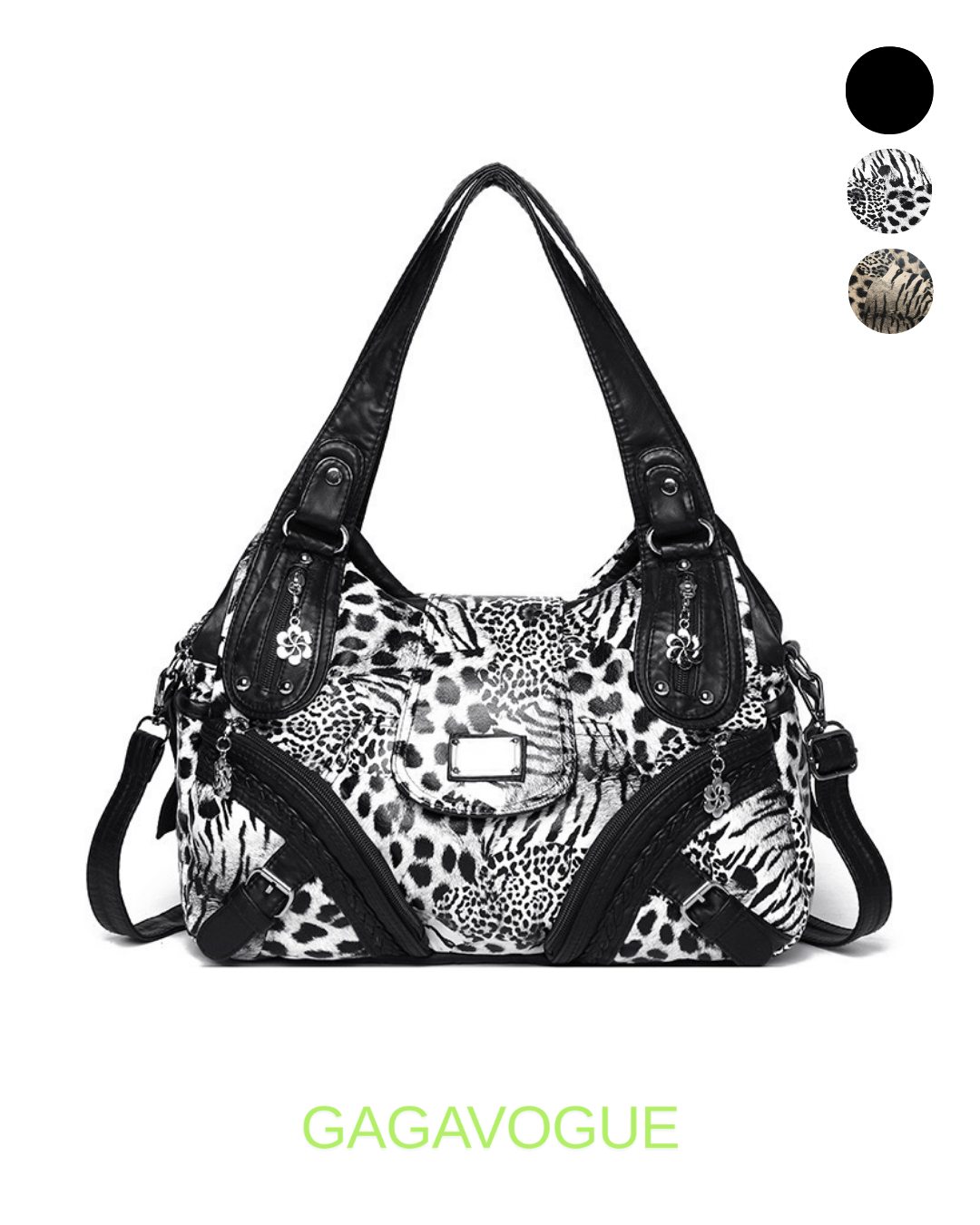 GAGAVOGUE VINTAGE MULTI POCKET SHOULDER BAG