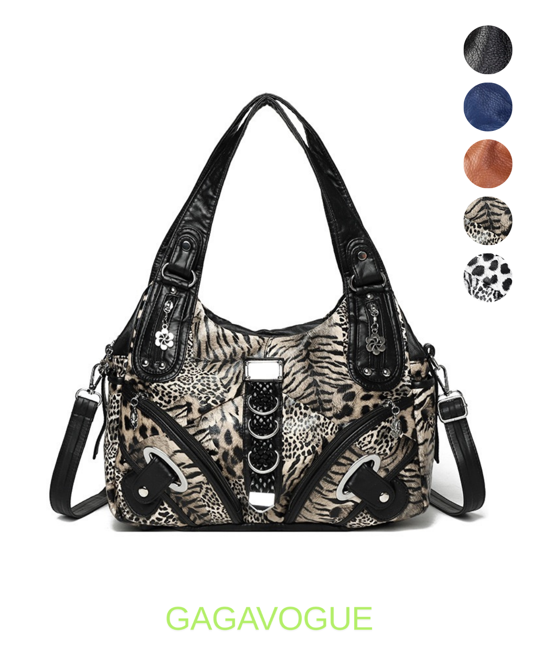 GAGAVOGUE VINTAGE RING BUCKLE SHOULDER BAG