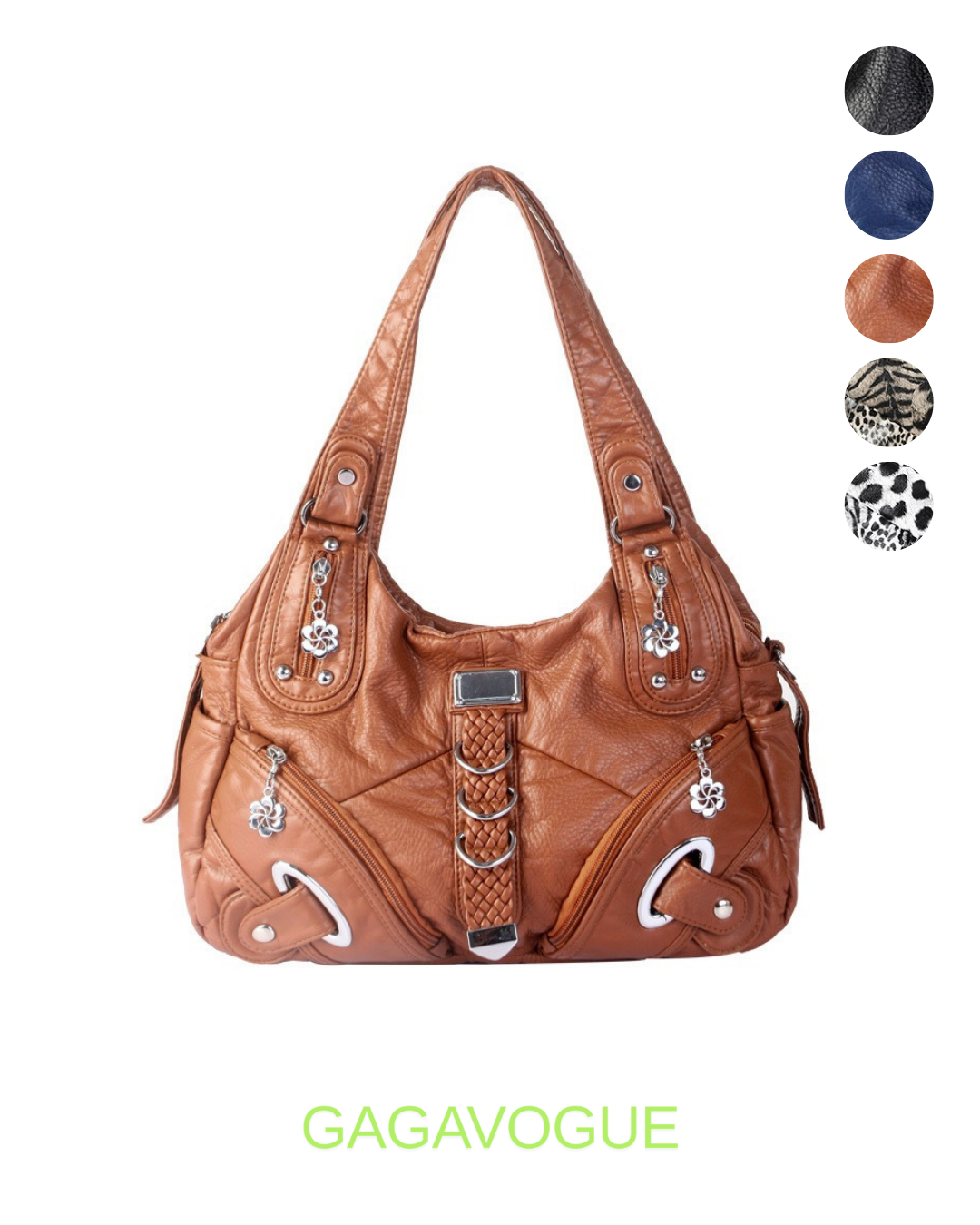 GAGAVOGUE VINTAGE RING BUCKLE SHOULDER BAG