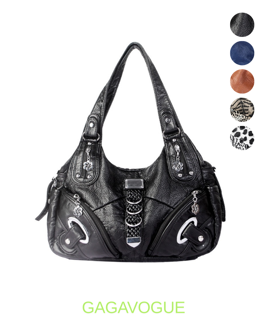 GAGAVOGUE VINTAGE RING BUCKLE SHOULDER BAG