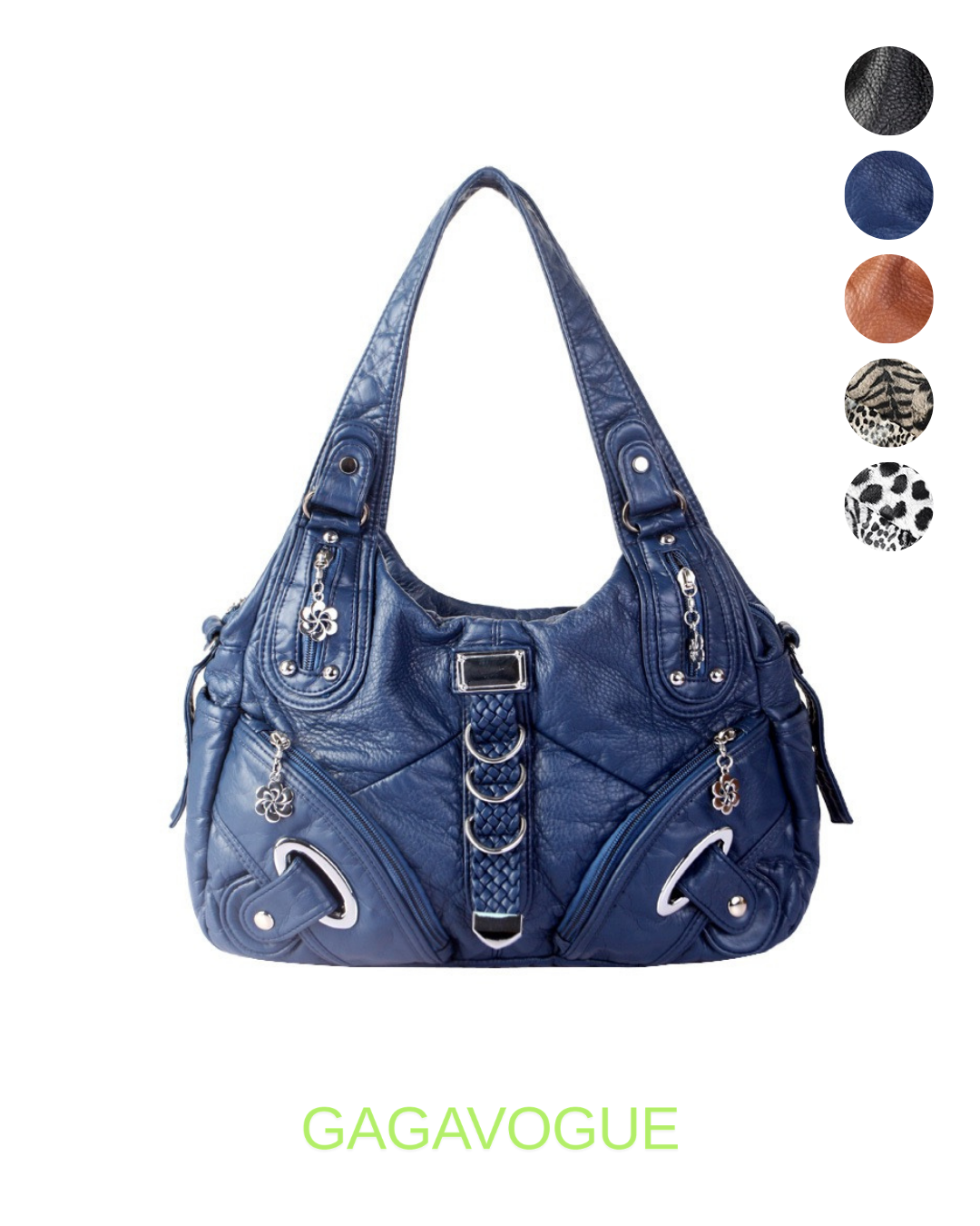 GAGAVOGUE VINTAGE RING BUCKLE SHOULDER BAG