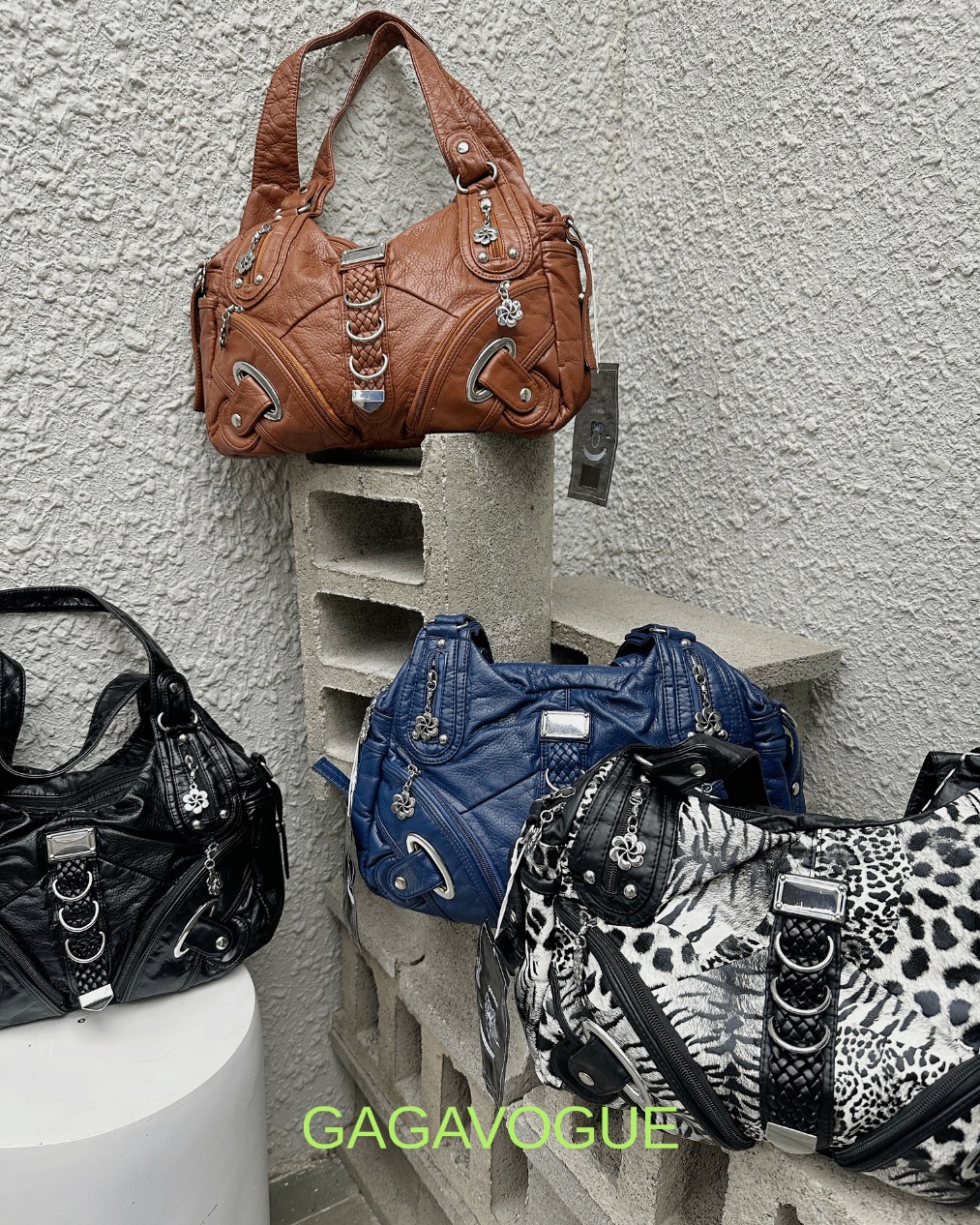 GAGAVOGUE VINTAGE RING BUCKLE SHOULDER BAG