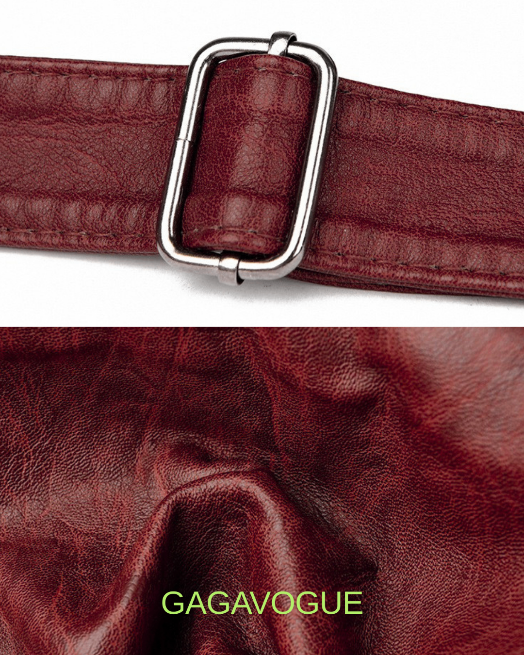 GAGAVOGUE WESTERN BUCKLE SHOULDER BAG