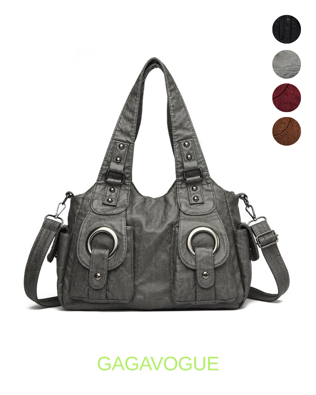 GAGAVOGUE DOUBLE RING VINTAGE SHOULDER BAG