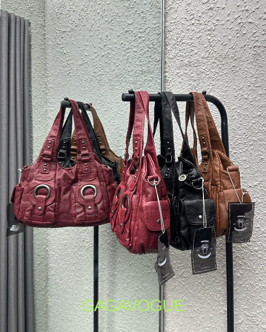 GAGAVOGUE DOUBLE RING VINTAGE SHOULDER BAG