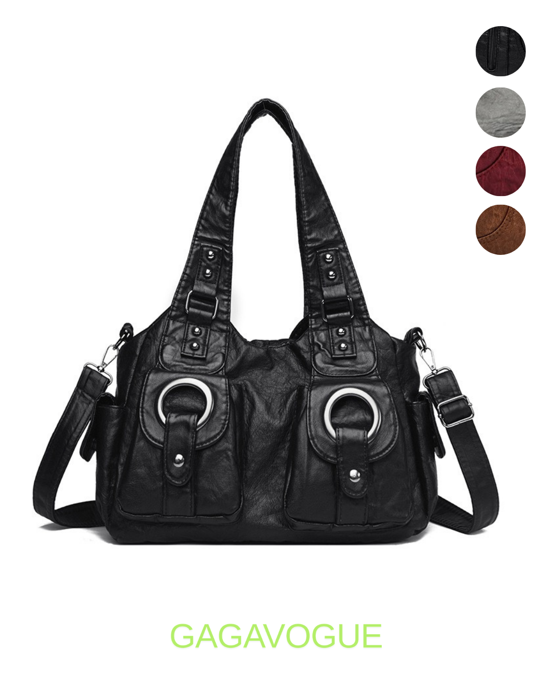 GAGAVOGUE DOUBLE RING VINTAGE SHOULDER BAG