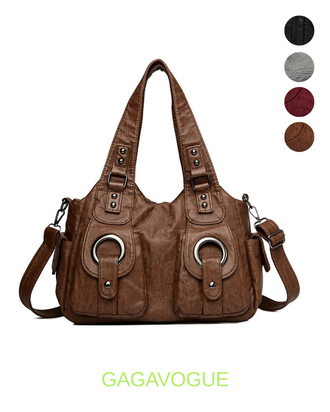 GAGAVOGUE DOUBLE RING VINTAGE SHOULDER BAG