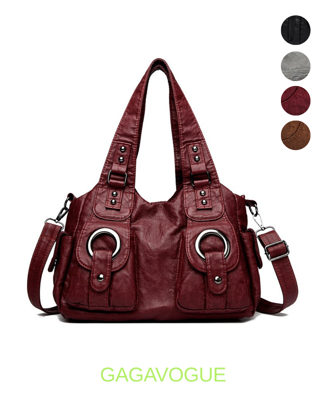 GAGAVOGUE DOUBLE RING VINTAGE SHOULDER BAG