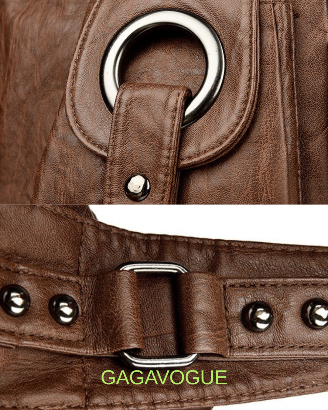 GAGAVOGUE DOUBLE RING VINTAGE SHOULDER BAG