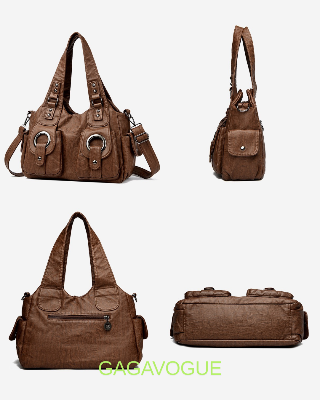 GAGAVOGUE DOUBLE RING VINTAGE SHOULDER BAG