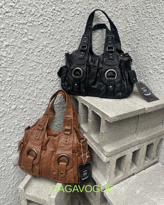 GAGAVOGUE DOUBLE RING VINTAGE SHOULDER BAG
