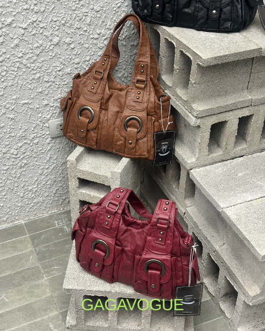 GAGAVOGUE DOUBLE RING VINTAGE SHOULDER BAG