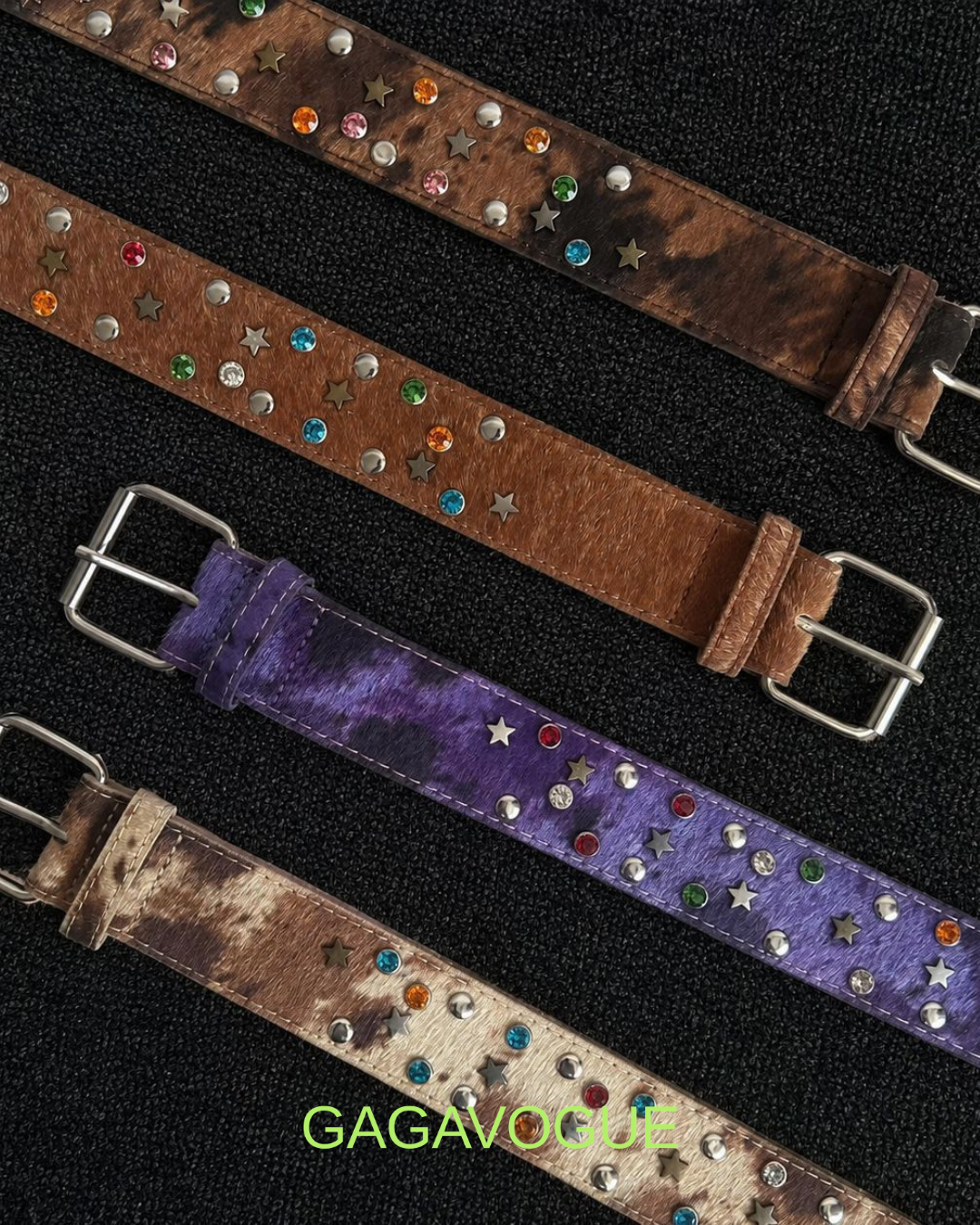 GAGAVOGUE VINTAGE GEM STUDDED BELT