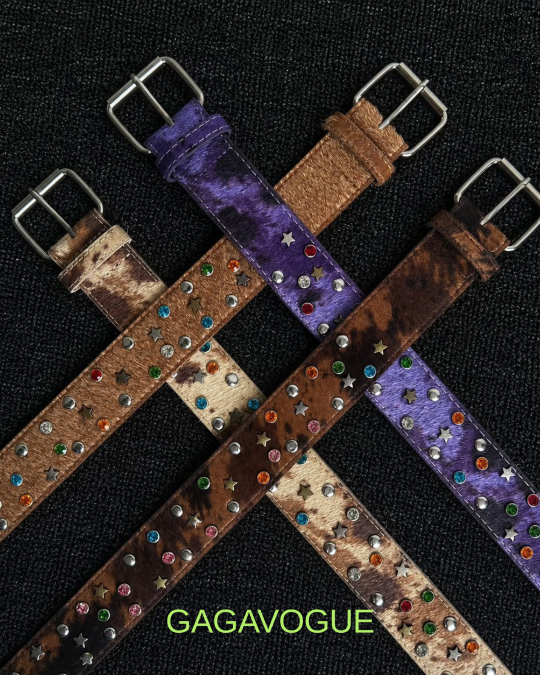 GAGAVOGUE VINTAGE GEM STUDDED BELT