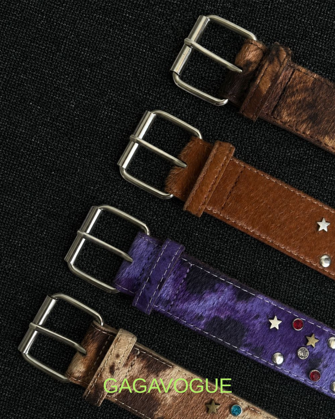 GAGAVOGUE VINTAGE GEM STUDDED BELT