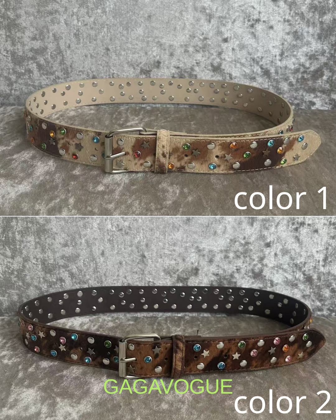 GAGAVOGUE VINTAGE GEM STUDDED BELT