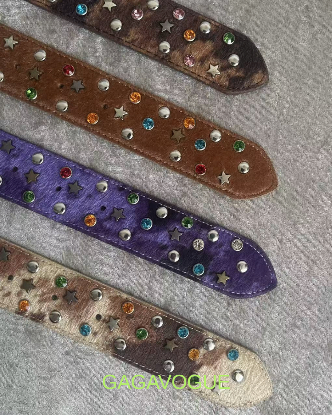 GAGAVOGUE VINTAGE GEM STUDDED BELT