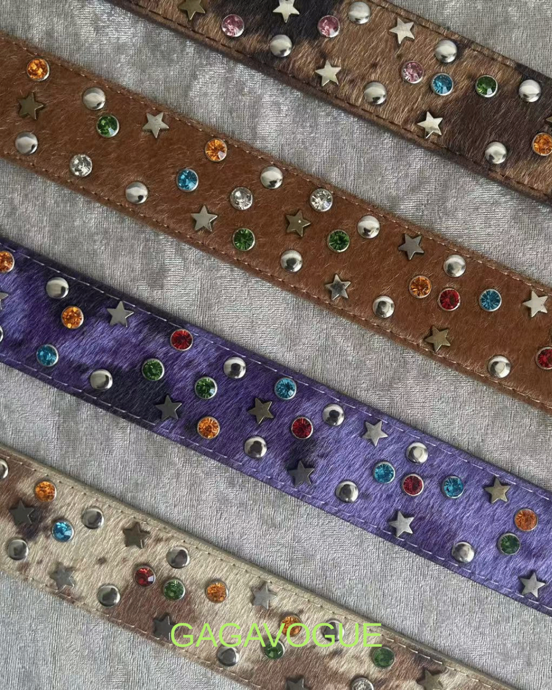 GAGAVOGUE VINTAGE GEM STUDDED BELT