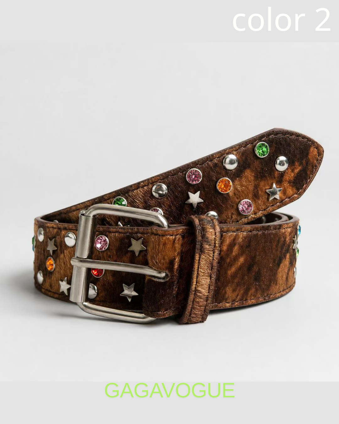 GAGAVOGUE VINTAGE GEM STUDDED BELT
