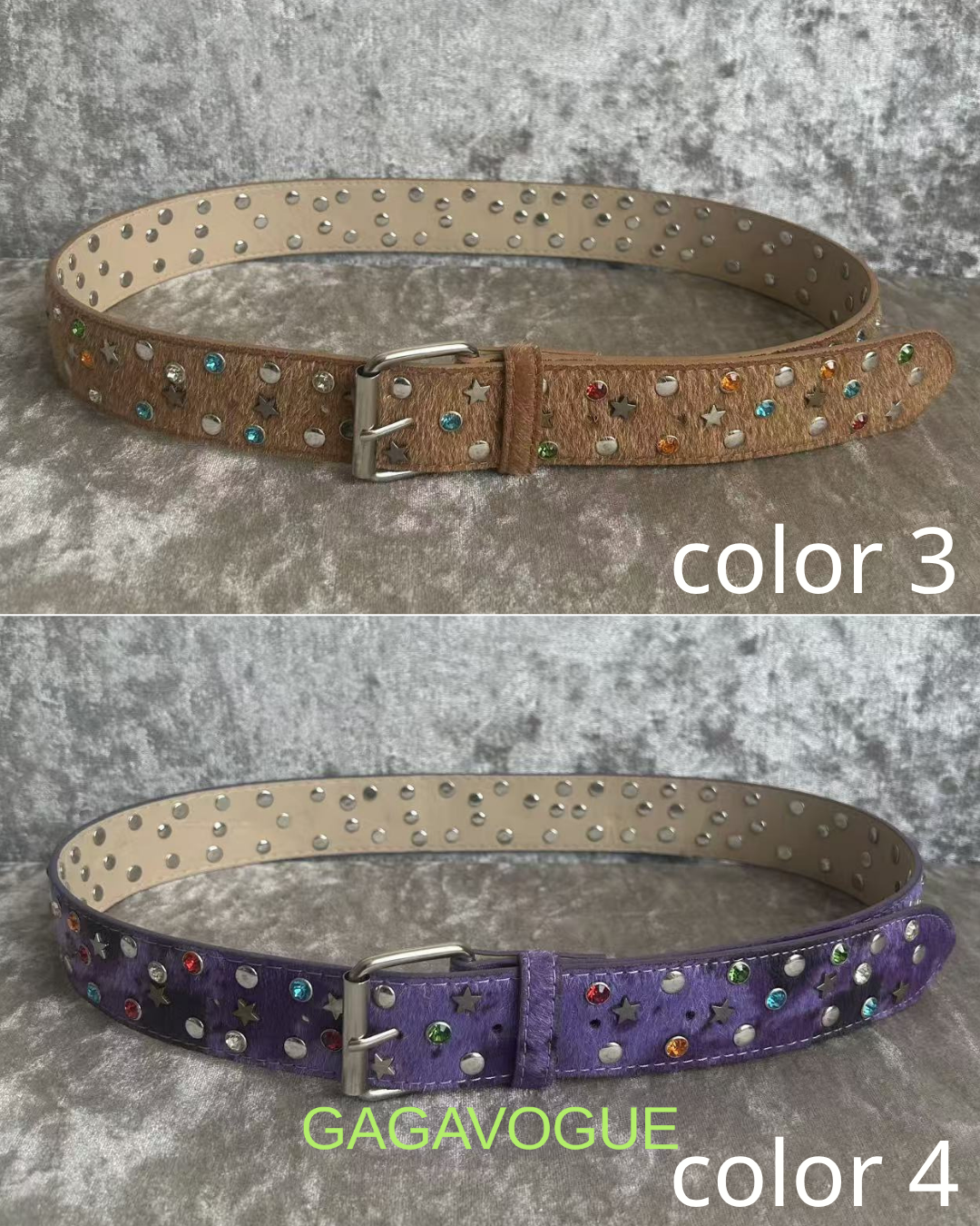 GAGAVOGUE VINTAGE GEM STUDDED BELT