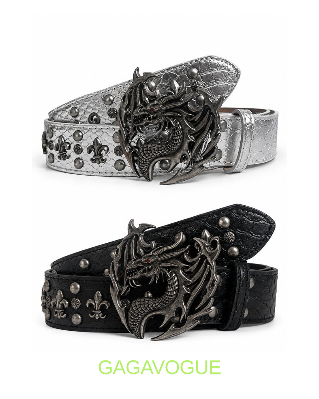 GAGAVOGUE DRAGON GOTHIC STUDDED BELT