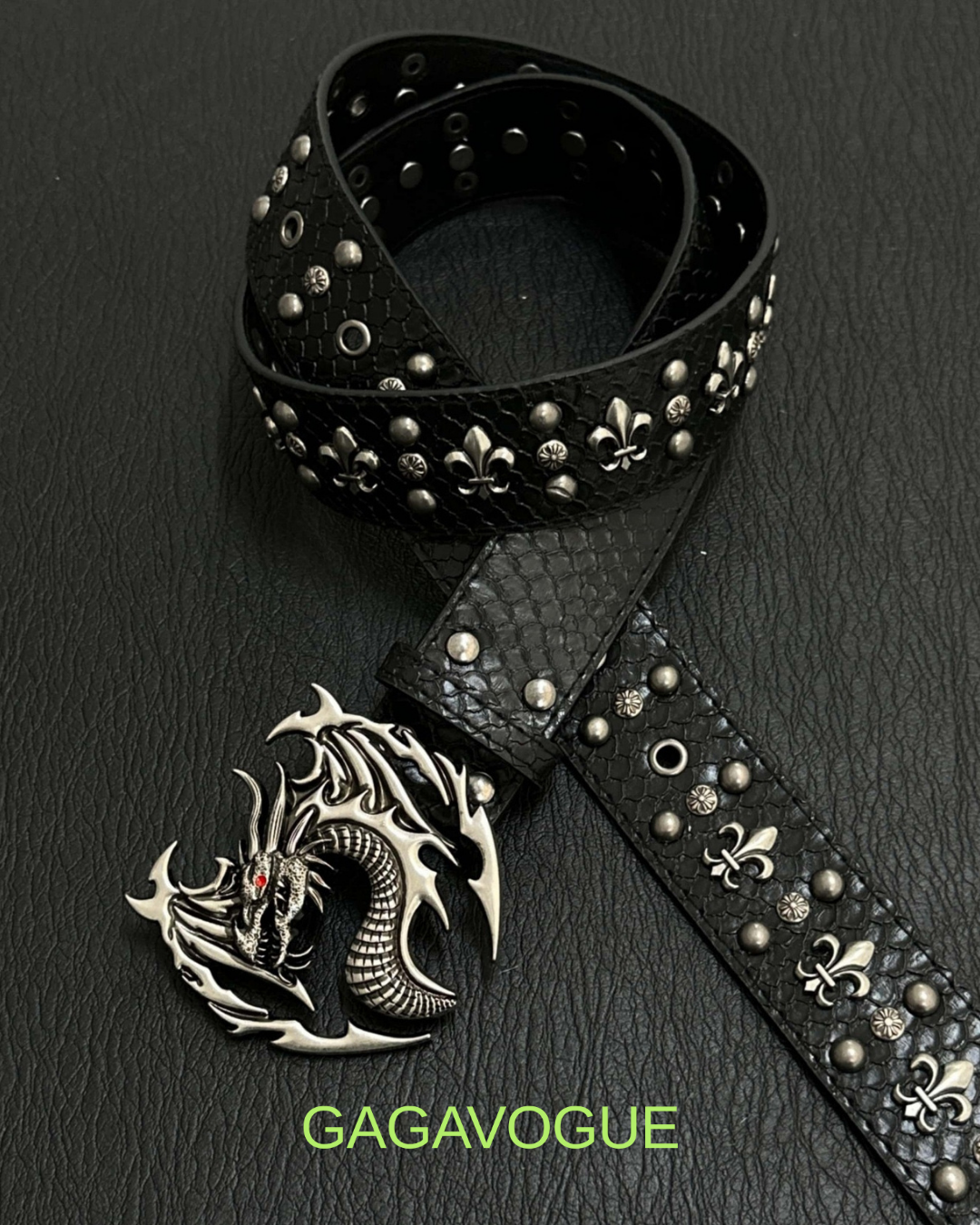GAGAVOGUE DRAGON GOTHIC STUDDED BELT