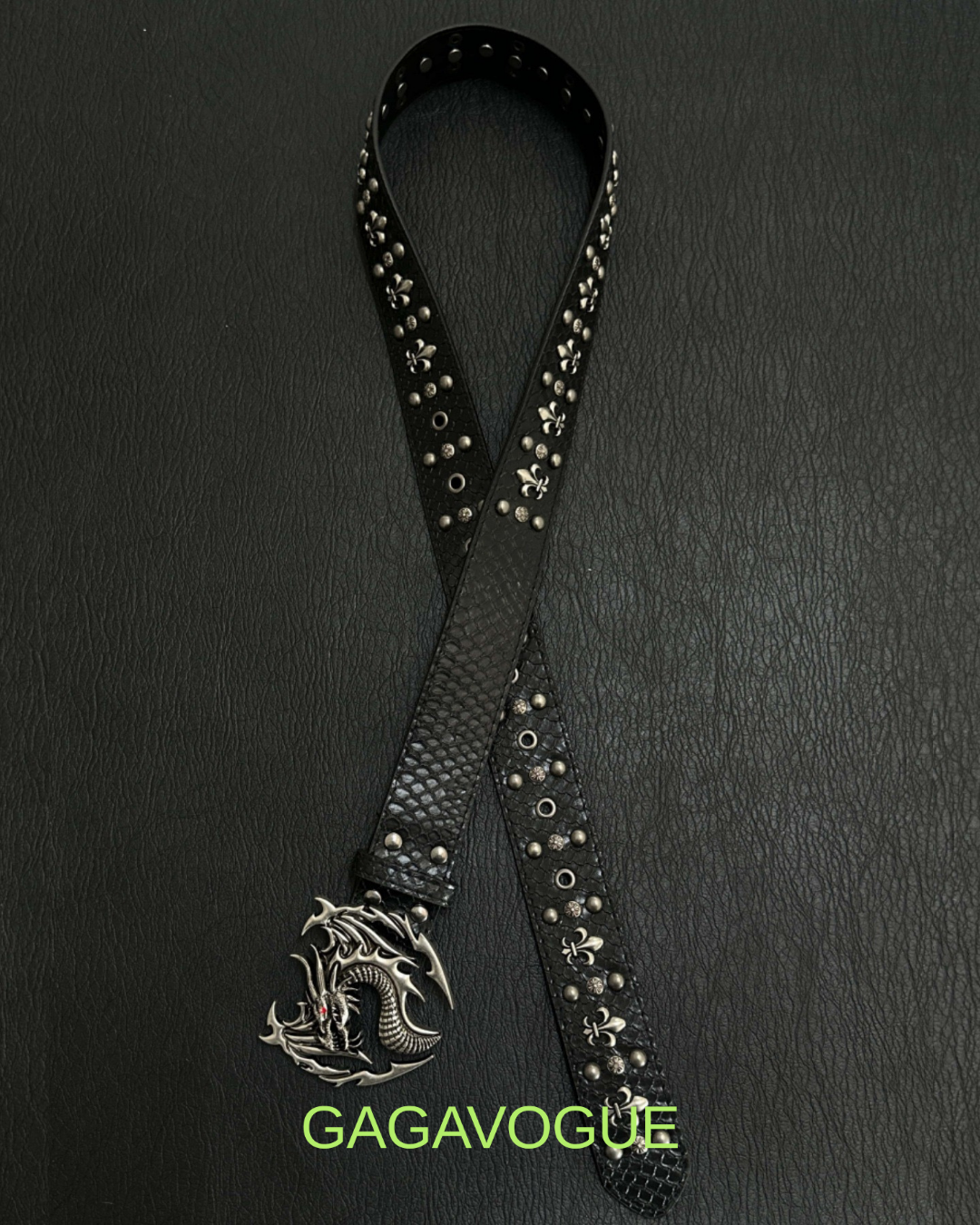 GAGAVOGUE DRAGON GOTHIC STUDDED BELT