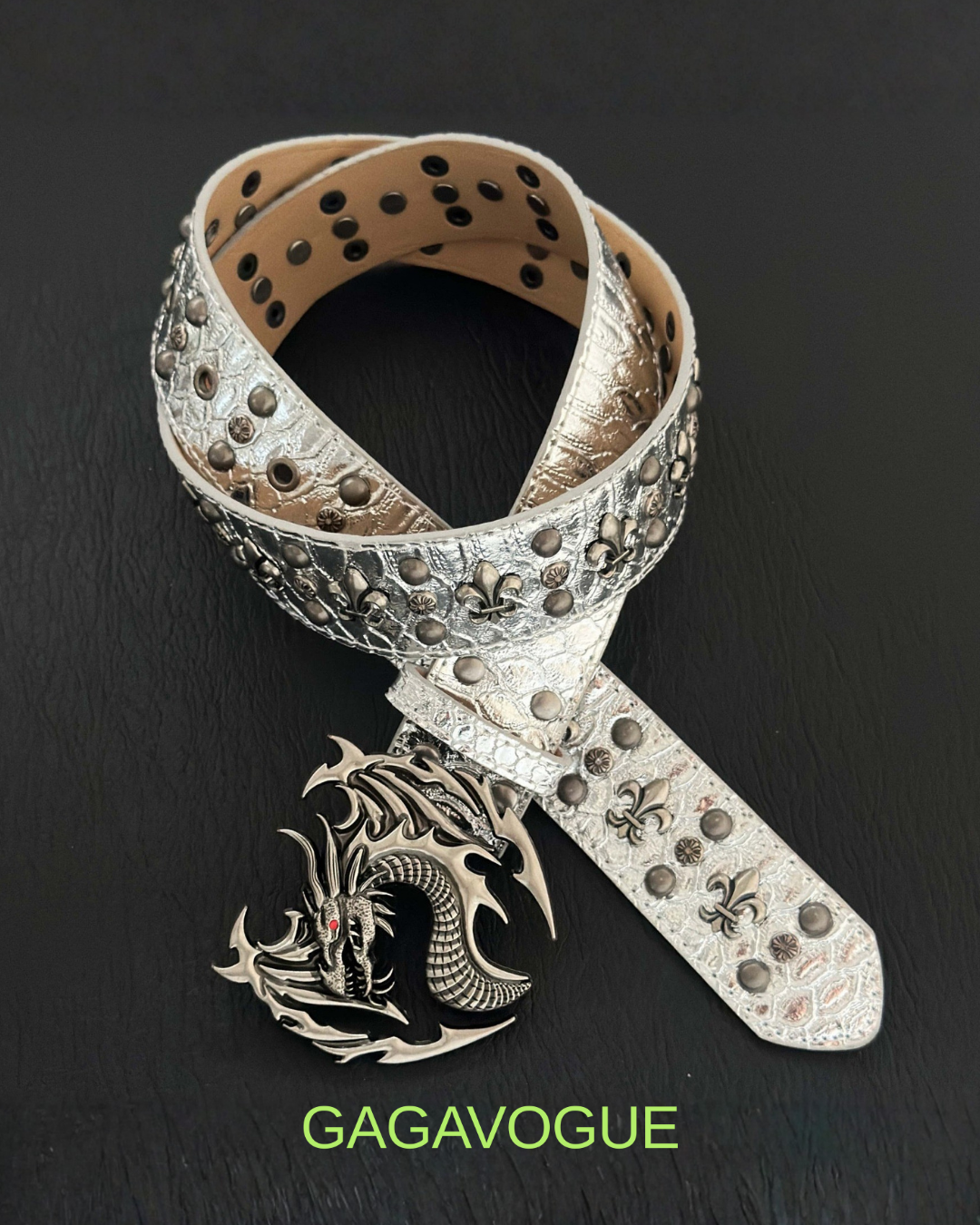 GAGAVOGUE DRAGON GOTHIC STUDDED BELT