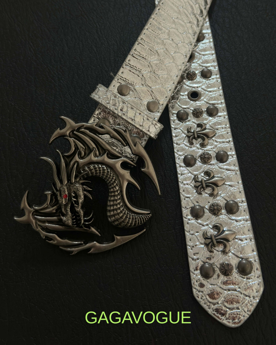 GAGAVOGUE DRAGON GOTHIC STUDDED BELT