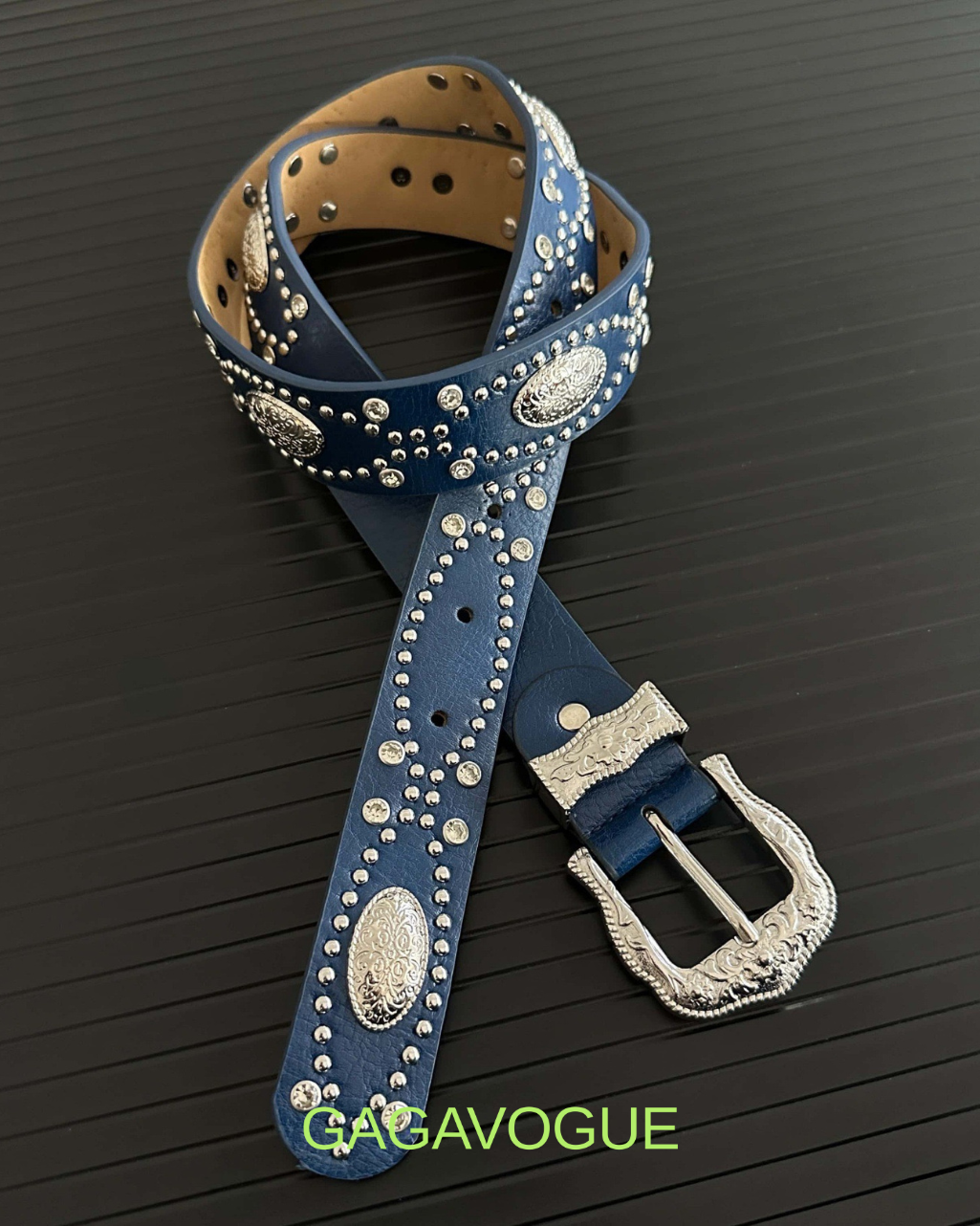 GAGAVOGUE VINTAGE WESTERN STUDDED LEATHER BELT